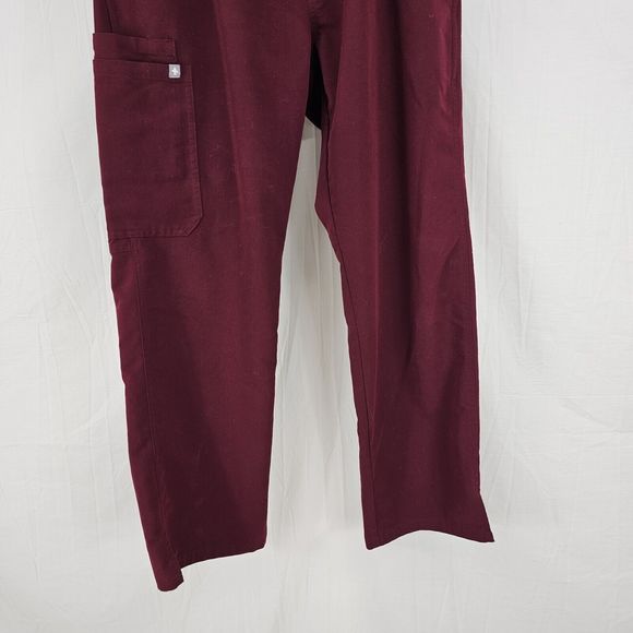 Burgundy Figs Kade Cargo Scrub Pants Women's Size Petite Medium - Picture 4 of 9